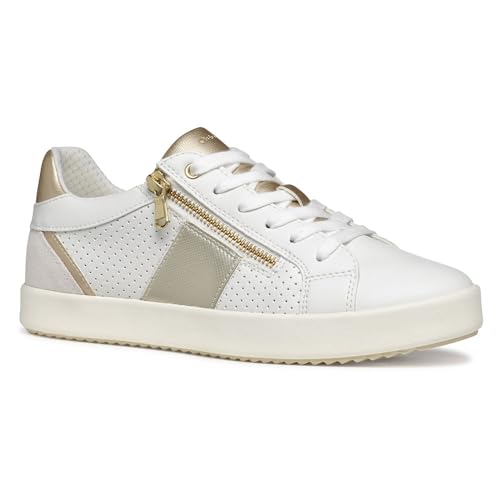 Geox D BLOMIEE E, Scarpe da Ginnastica Donna, White/off White, 40 EU