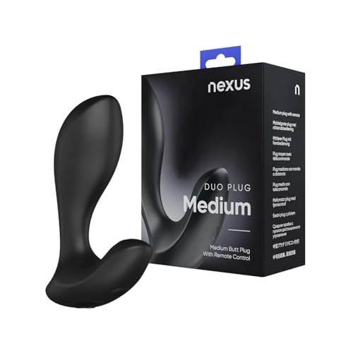 Nexus - Duo Plug Anale Débutant avec Télécommande Moyenne - Noir