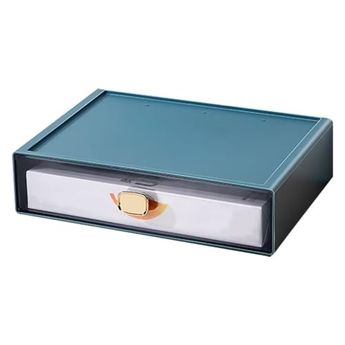 卓上小物ケース 小物入れ 引き出し 収納ケース 書類ケース レターケース 小物入れ 卓上収納ケース 書類トレー 収納ボックス 組み合わせ自由 防塵 引き出し 積み重ね可能 多機能 小物整理収納 化粧品 文房具収納 オフィス収納 (ダークブルー,33*23*