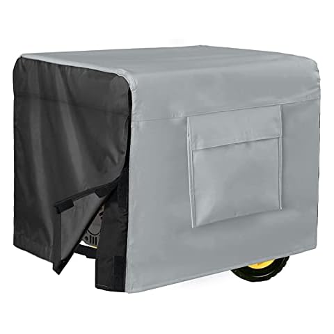 Porch Shield Waterproof Generator Cover - Heavy Duty Cover for Portable Generator 5000 to 10000 Watt (38L x 28 W x 30H inches, Black & Gray)… Cover