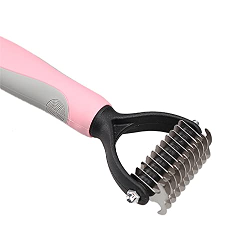 Alexvyan Pink Pets Fur Knot Cutter Professional Grooming Hair Removing Brush for Dogs and Cats and other Pet De-matting Comb with 2 Sided Professional Grooming Rake (B0C77D766Z) Amazon Price History, Amazon Price Tracker