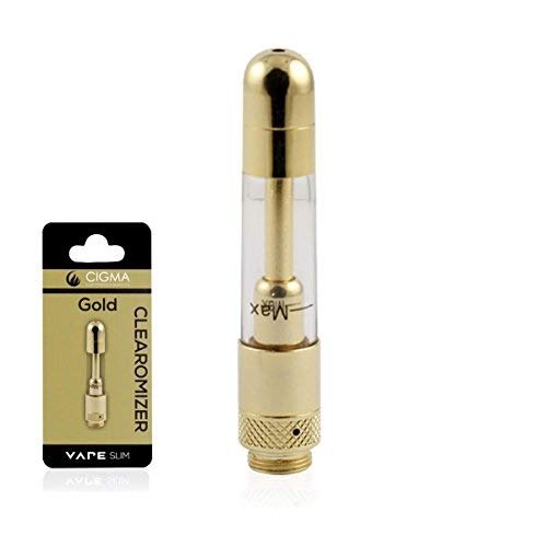 Clearomizer Cigma Vape para Slim Gold - Clearomizer recargable - Sin nicotina - Tanque recargable de cigarrillo electrónico Chrome