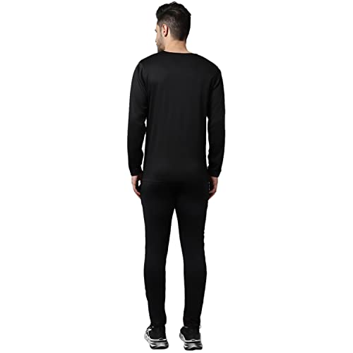 Image of Mack Jonney Dryfit Lycra Solid Tracksuit Co-ord Set for Men (Pack of 2)-DRY T FS BLU BLK D10 BLU BLK 04-P