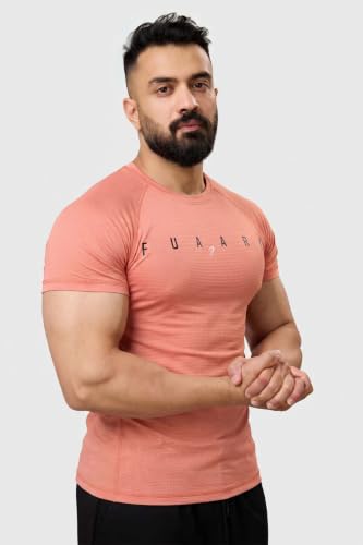 Image of FUAARK Men's Round Neck Slim fit Gym & Active wear Sports T-Shirt for Workout & Casual Wear