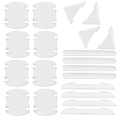 20 Piezas Protector para Manija de Puerta de Auto, Película Protectora Transparente de Pintura, para Protección antiarañazos en Manijas de Puerta de Auto, Recesos y Cubiertas de Manija