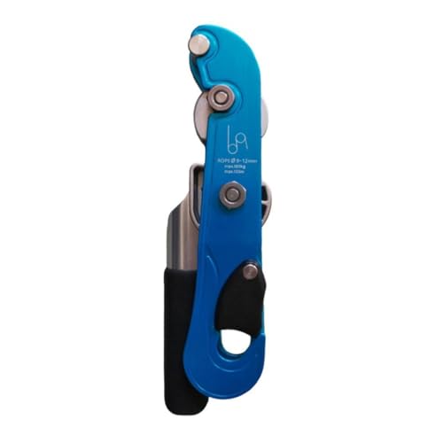Image of Rocky Climbing Gear Ascender Rappelling Descender for 9-12MM Rope Blue| Carabiners & Hardware| Caving | Outdoor Sports |Sporting Goods