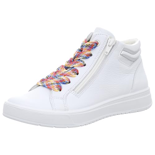 ara Damen ROM Sneaker, Weiss,Silber, 39 EU