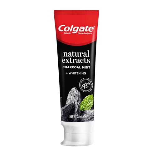 Colgate Natural Extracts Charcoal + White Toothpaste 12 x 75ml Multipack