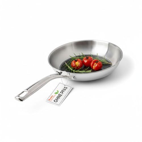 Berndes Daily Edition Signature Bratpfanne 24 cm mit Hybridbeschichtung – 3-Schicht-Edelstahlpfanne – induktionsgeeignet & allherdtauglich – backofenfest & spülmaschinentauglich – PFAS-frei Berndes Daily Edition Signature Bratpfanne 24 cm mit Hybridbeschichtung – 3-Schicht-Edelstahlpfanne – induktionsgeeignet & allherdtauglich – backofenfest & spülmaschinentauglich – PFAS-frei