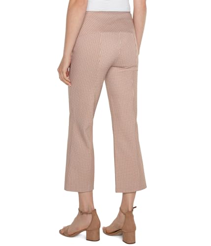 Liverpool Women's Stella Kick Flare Mid-Rise Check Printed Ponte 25"2