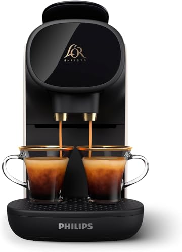 Philips L'Or Barista Sublime, Machine à Café à Capsules, compatible capsules Nespresso, Capsules XXL pour 1 café double ou 2 cafés à la fois, Blanc, (LM9012/00)
