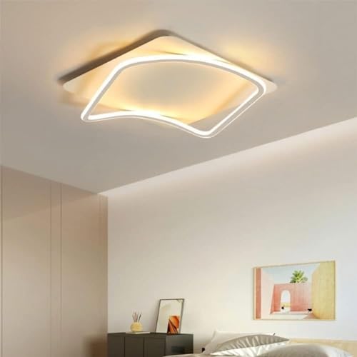 Lustre plafonnier LED carré moderne pour éclairage salon bureau salle à manger 40cm