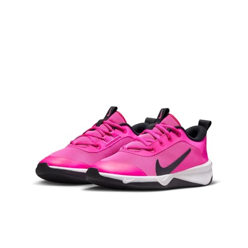 Nike Omni Multi-Court Big Kids' Indoor Court Shoes (DM9027-602, Laser Fuchsia/Black-White) Size 62