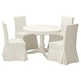 Durchmesser: 110 cm IKEA Ingatorp/HENRIKSDAL - Tisch und 4 Stühle Weiß/Blekinge weiß