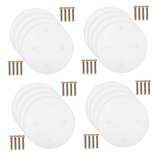 Housoutil 20Pcs Round Ceiling Electrical Cover Plates Blank Protection Covers for Electrical Box Sturdy with Screws Enhances Aesthetic of Your Space Versatile Compatibility