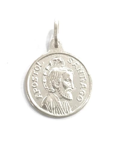 Médaille de l'apôtre Jacques argent 18 mm, bijou solide qui ne noircit pas PL