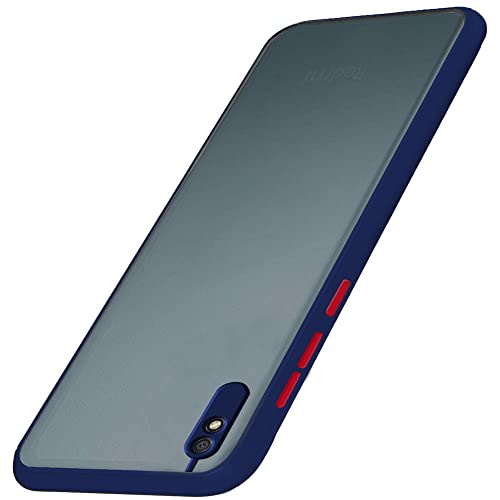 Image of TheGiftKart Basic Case for Xiaomi Redmi 9A 9i Sport (Polycarbonate, TPU Blue Bumper)