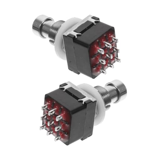 ULDIGI 2pcs Guitar Foot Pedal Switcher Footswitch Pedal for Guitar Effects Latching Dpst Switch Metal Construction for Professional Use