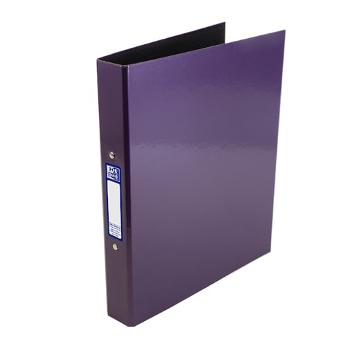 Oxford Premium A4 Ring Binder Purple Single Folder 25mm Capacity Laminated Paper on Board