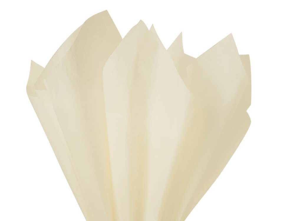 Mustbebonkers Ivory Tissue Wrapping Paper Sheets - 16Gms - Acid Free - 50X75 Cm (, 50)