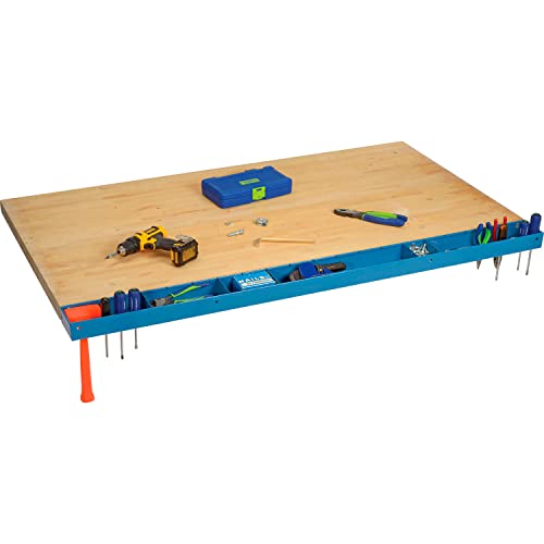 Global Industrial 60"W Workbench Tool Organizer and Sorting Tray, Blue