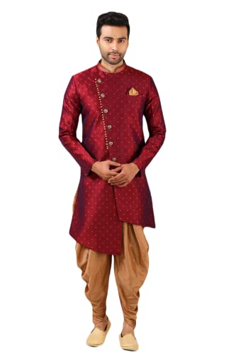 Generic - Costume indien royal pour mariage festival traditionnel indo-occidental Sherwani pour homme, Bordeaux 1, 40