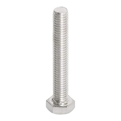 Image of Left Hand M8 x 50mm Hex Head Bolts Screws 304 Stainless Steel, A2-70 Fasteners Fully Machine Reverse Threaded SUS304 1 Pcs