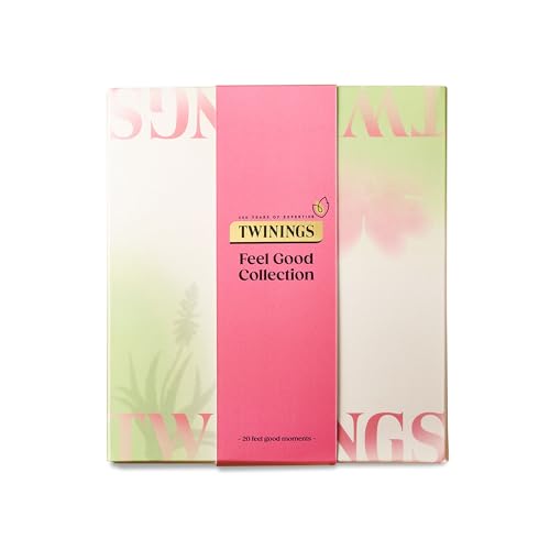 Twinings Superblends Feel Good Collection Gift Box | Ideal Gifts For Birthday & Valentines Gifts For Her| 20 Tea Bags | 4 Flavours of Premium Green & Herbal Infusion tea