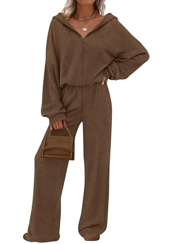 PRETTYGARDEN Women's 2 Piece Fall Lounge Sets 2026 Zip Up