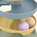 Little Rawr Silicone Ball Drop Tower Toy for Toddlers, 4-Tier Rolling Ramp Track with Wooden Balls, Soft Food-Grade Silicone Montessori Toy for Early Learning, Fine Motor Skill Development, Ages 1–3