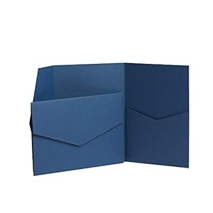 Navy Blue Matte Pocketfold Uitnodigingen 130mmx185mm Van Pocketfold Uitnodigingen LTD