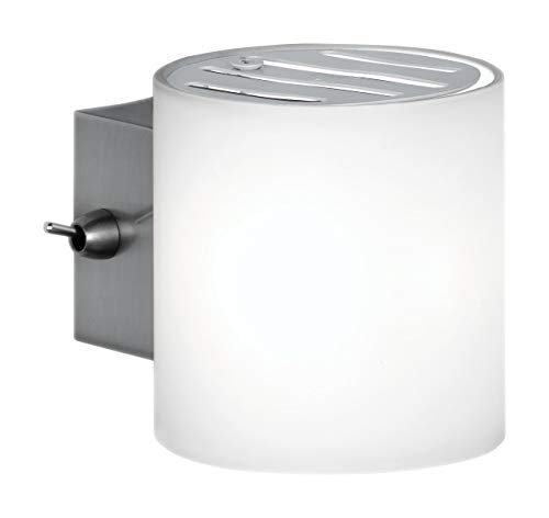 WOFI 4451.01.64.0500 - Lámpara de pared con interruptor, casquillo G9, bombilla de 40 W, 230 W, color blanco mate