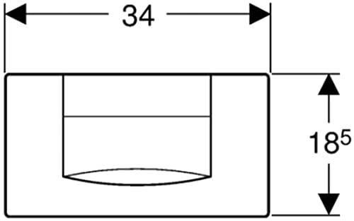 Geberit 115222111 Betätigungsplatte 200F für Betätigung von vorne, weiß
