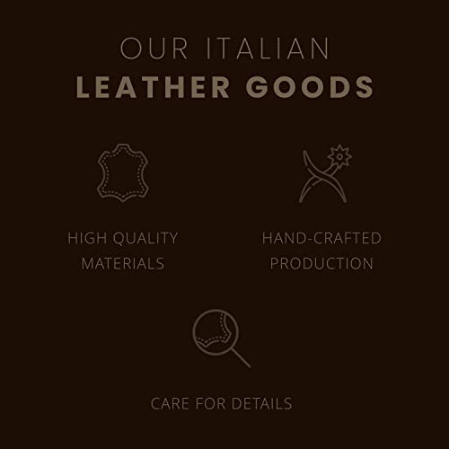 Image of Premium Maruse Leather Portfolio Padfolio - Executive Folio for Men and Women with Zipper, Folio Document Organizer, Laptop Sleeve, iPad Case and Folder - Made in Italy, Navy Blue