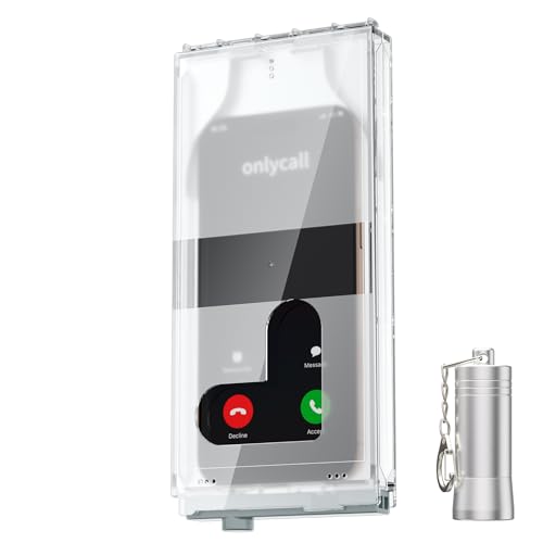 ONLYCALL Portable Phone Lock Box with for iPhone & Android Phones, Self-Control Phone Jail to Help Kids,Students, Adults Focus Back, Anti-Distraction Focus Tool with US-Patented Lock & Peek Window