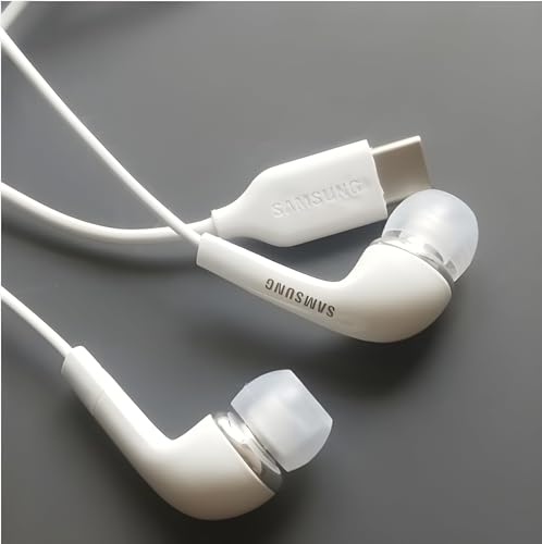 Image of Original Type-C Earphone Compatible with Samsung Galaxy S22 /A15 /M35 5G /A55 /A35 /M55 /F54 /S24 Ultra /S25 /Z Flip 6 /S25 Ultra and All Other USB-C Smartphones, Built-in HD Mic, Stereo Sound, Noise Isolation