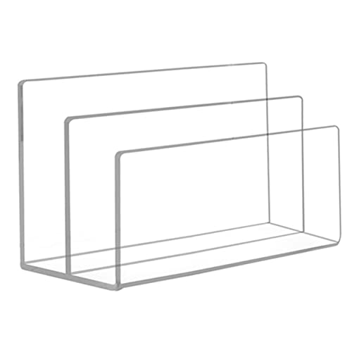Porte-documents de bureau SHOWERORO avec trieur de lettres en acrylique transparent