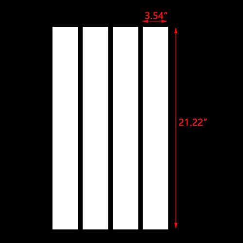 Image of x xotic tech Fender Stripes Hash Marks Vinyl Decal Universal Compatible with Car Truck Sticker Racing Stripe (White)