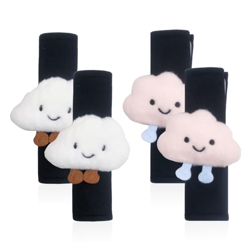 2 Paires De Coussins D'Épaule De Dessins Animés, Épaule Créative Mignonne, Accessoires Pour Les Ceintures De Conducteur, Décoration De Voiture.