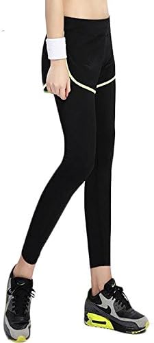 Amazon ノーブランド レギンス タイツ 一体型 スポーツ フィットネスパンツ 速乾 ヨガウェア ランニングウェア レディース ９分丈 伸縮 スパッツ タイトパンツ Dグリーン ロングパンツ 通販
