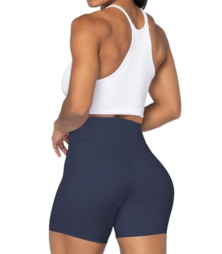 Image of Sunzel No Front Seam High Waist Biker Shorts for Women, Squat Proof Yoga Workout Gym Bike Shorts | 3, 5 Or 8-Inch Inseam, High Waisted, Tummy Control, No Front Seam, Buttery Soft, Compression Fit, Squat Proof