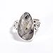Natural Astrophyllite Cabochon Gemstone Handmade Boho Statement Ring in 925 Sterling Silver Wedding Gift (11)