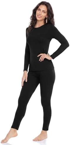 Thermal Underwear for Women Long Johns Set Fleece Lined Winter Cold Weather