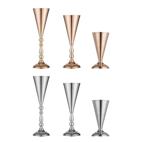 Jarrones de trompeta decorativos para centros de mesa de comedor hogareño 6