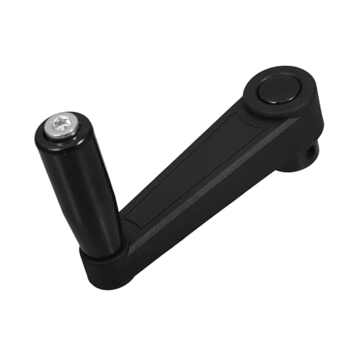 BUGUUYO Mango plegable volante giratorio herramienta molienda manejar Diseño plegable de manivela Manija de manivela portátil partes de carretes de pesca empuñaduras de carrete nylon Black