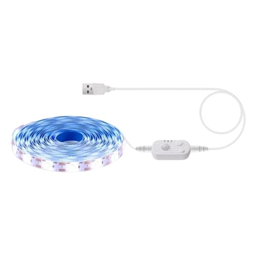 Striscia luminosa con rilevatore di movimento, 91 cm, 5 V, lampada a rilevamento automatico, nastro LED per scale, per scale, seminterrato, camera da letto, comodino, armadio, controsoffitto