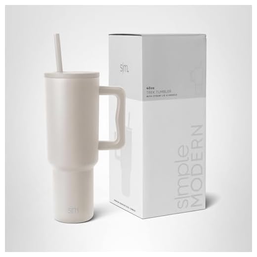 Copo térmico com tampa e canudo Simple Modern Trek, 1,18 L, Almond Birch