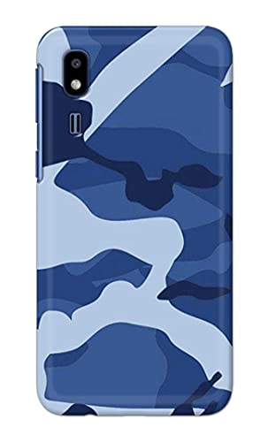Image of Printed Hard Back Cover Case for Samsung Galaxy A2 Core Back Cover (Army Blue Pattern) -702