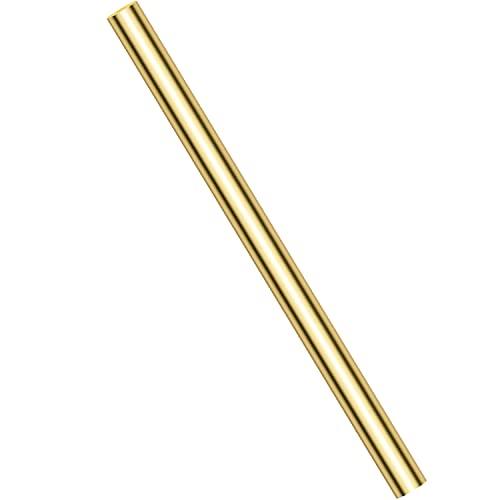 1 Pieces 12 inches 5/8 inch/16mm Brass Rods, Sutemribor Brass Solid Round Rod Lathe Bar Stock, 5/8 inch/16mm in Diameter, 12 inches in Length