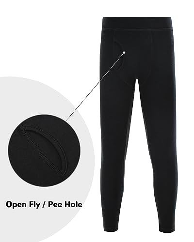 Runhit Boys Thermal Underwear Set Youth Kids Long Johns Boy Base Layer Soft Thermal Pants Fleece Lined Long Sleeve Shirt3